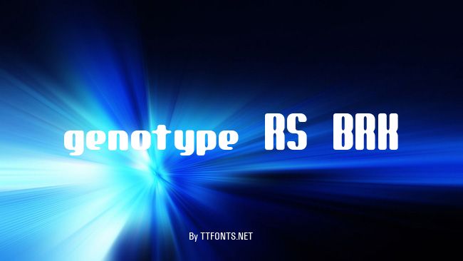 genotype RS BRK example